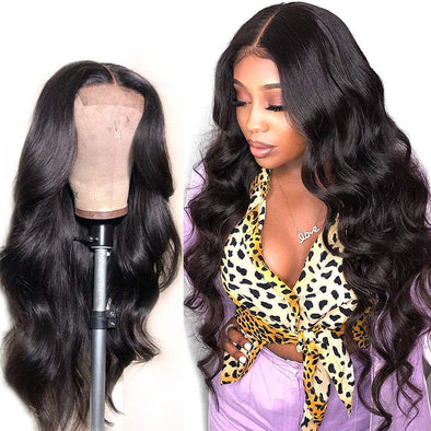 24” body wave closure wig