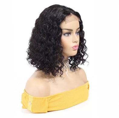 14” deep wave lace closure wig